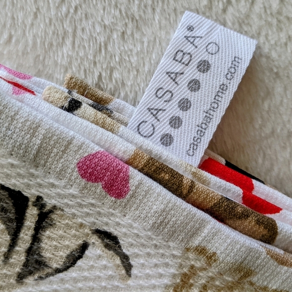 Boston Terrier Frenchie Various Dogs Hearts Set of 2 Kitchen Towel Set Multi NWT - Picture 13 of 14